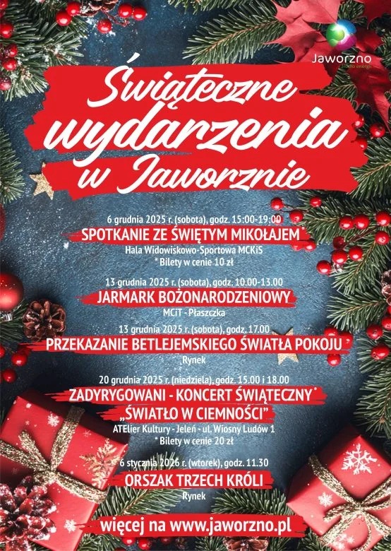 Obraz do artykułu: Grudzień pełen magii w Jaworznie – Mikołaj, jarmark i światło pokoju w centrum miasta