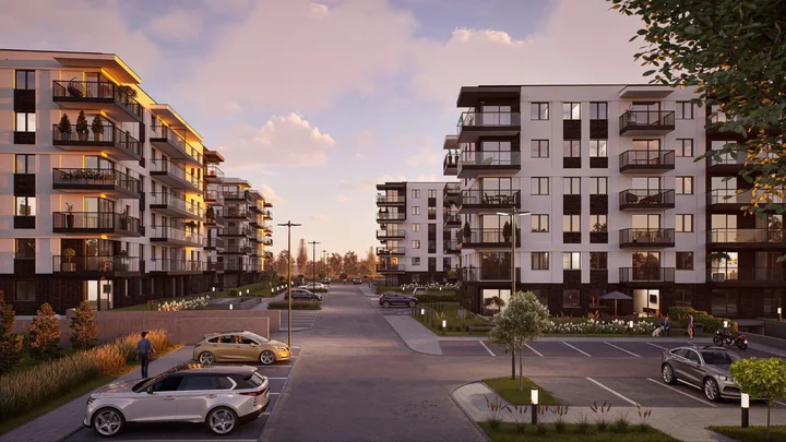 Obok Apartamentów Nove Południe w Knurowie również znajduje się biuro sprzedażydom100.eu, gdzie można zapytać o usługi doradztwa kredytowego.