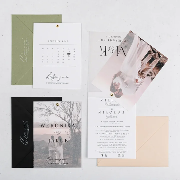 W 2026 modne są też zaproszenia wieloelementowe