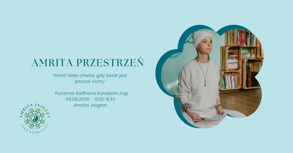 Grafika promocyjna wydarzenia Amrit Vela – poranna Sadhana Jaworzno