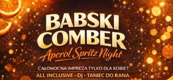 Grafika promocyjna wydarzenia Dzień Kobiet w stylu Aperol Spritz — impreza w Jaworznie