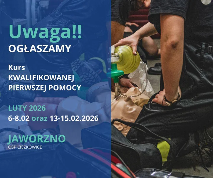 Grafika promocyjna wydarzenia Kurs Kwalifikowanej Pierwszej Pomocy (KPP) — Jaworzno