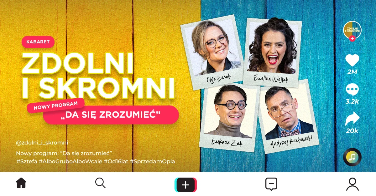 Grafika promocyjna wydarzenia Nowy program kabaretowy "Da się zrozumieć" w Jaworznie