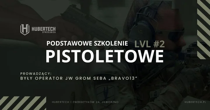 Grafika promocyjna wydarzenia PODSTAWOWE SZKOLENIE PISTOLETOWE LVL#2 — praktyczne podstawy pracy z pistoletem