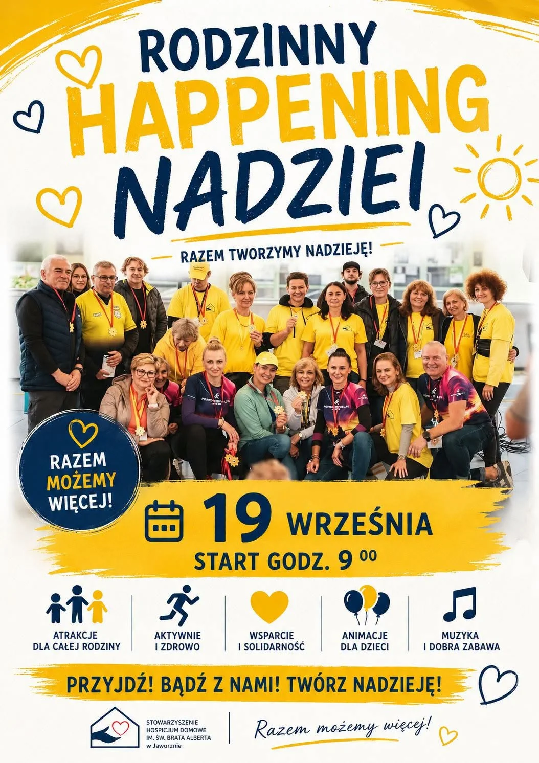 Grafika promocyjna wydarzenia Rodzinny Happening Nadziei 2026 w Jaworznie