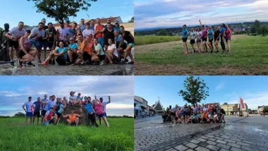 Grafika promocyjna wydarzenia 10. Rocznica Night Runners Jaworzno – wieczorne spotkanie biegowe na rynku