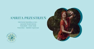 Grafika promocyjna wydarzenia Harmonia Żywiołów w nas — warsztat Shakti Dance w Jaworznie