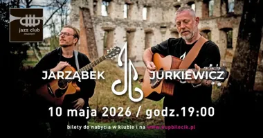 Grafika promocyjna wydarzenia Jarząbek & Jurkiewicz w Jaworznie – koncert pełen poezji, rocka i jazzowej energii