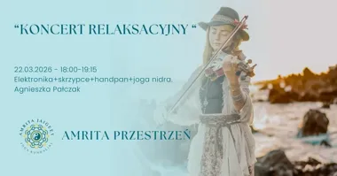 Grafika promocyjna wydarzenia Kąpiel w dźwiękach skrzypiec z elementami Jogi Nidry — Jaworzno, 22 marca 2026