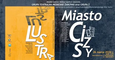 Grafika promocyjna wydarzenia Międzynarodowy Dzień Teatru z MCKiS Jaworzno – premiery młodych grup