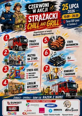 Grafika promocyjna wydarzenia Piknik Strażacki w Jaworznie