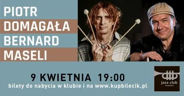 Grafika promocyjna wydarzenia Piotr Domagała & Bernard Maseli w Jaworznie – koncert gitary akustycznej i wibrafonu