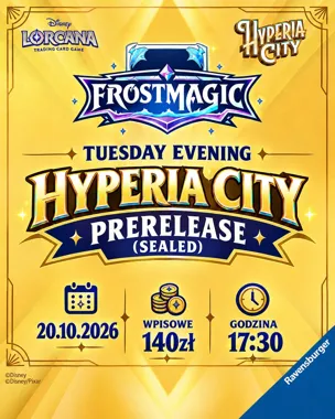Grafika promocyjna wydarzenia Hyperia City Prerelease – wtorkowy turniej