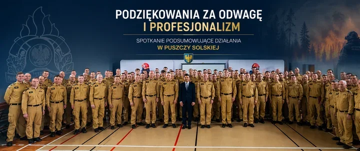 Pożar Puszczy Solskiej przyniósł strażakom z Jaworzna oficjalne wyróżnienie