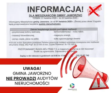 Jaworzno ostrzega przed pismami o audytach posesji, urząd nie ma z nimi związku