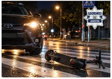 14-latek bez uprawnień zderzył się z Toyotą. Wniosek do sądu