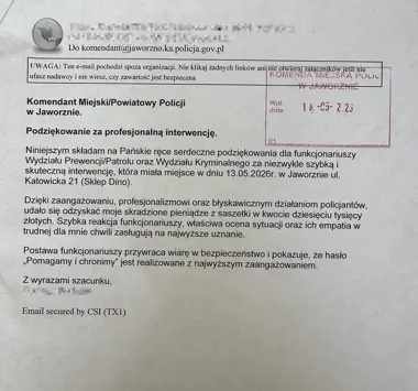 Zgubiona saszetka, a w niej ponad 10 tys. zł - policjanci odzyskali je tego samego dnia