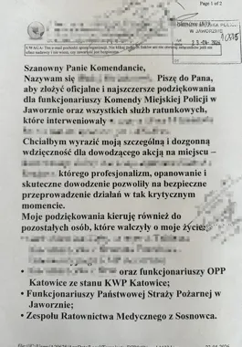 Nocna akcja w Jaworznie - policjanci wyciągnęli 38-latka z kryzysu