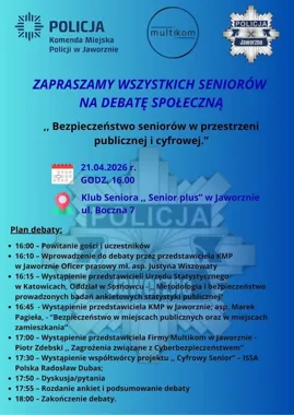 Policja w Jaworznie stawia na seniorów - ważna debata rusza w Klubie Seniora